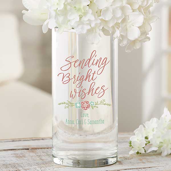 Get Well Soon Gift Personalized Flower Vase