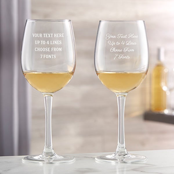 Personalized Wine Glasses - Add Any Text - 24320