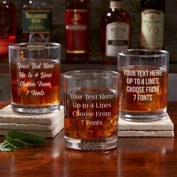 Personalized Decanter Set with Glacier Whiskey Glasses