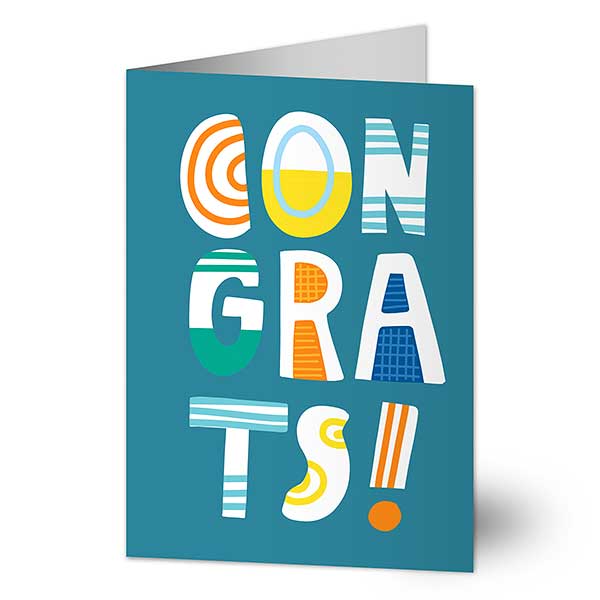Congrats Grad Personalized Greeting Card - 24376