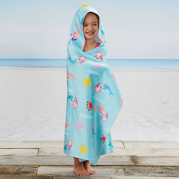 Kids hooded beach clearance towels