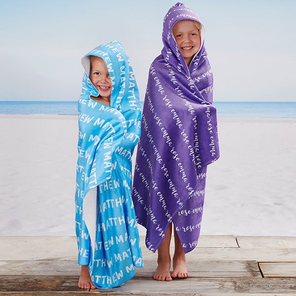 Personalized beach shop towels for toddlers