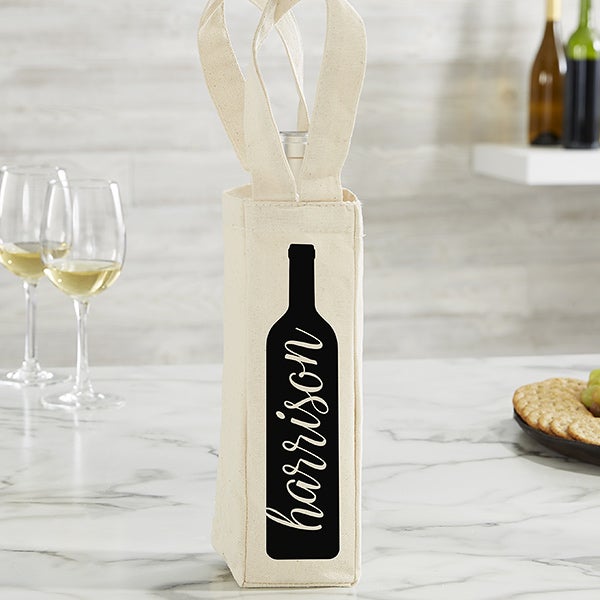 Wine Bottle Personalized Wine Tote Bag - 24451