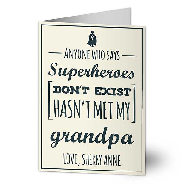 Superheroes Personalized Father's Day Greeting Card - 24461