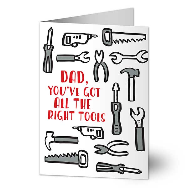 All the Right Tools Personalized Father's Day Greeting Card - 24465