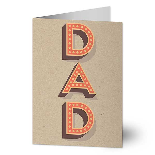 Dad in Lights Personalized Father's Day Greeting Card - 24468