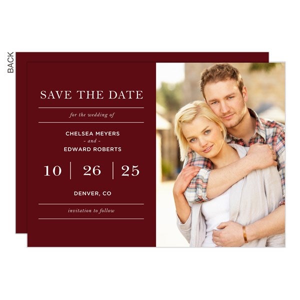 Save the Date For the Wedding Of... Personalized Cards & Magnets - 24534