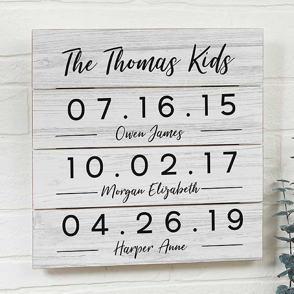Special Dates Sign - Personalized Wooden Shiplap Signs - 24547