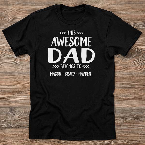 This Awesome Dad Belongs To Personalized Clothes - 24708