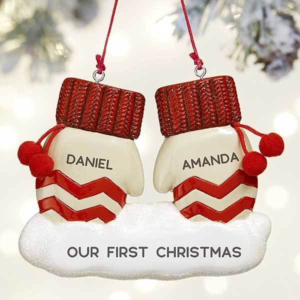 personalized christmas ornaments couple's first christmas