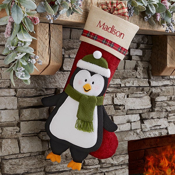 Cheerful Holiday Personalized Christmas Stockings - 24806