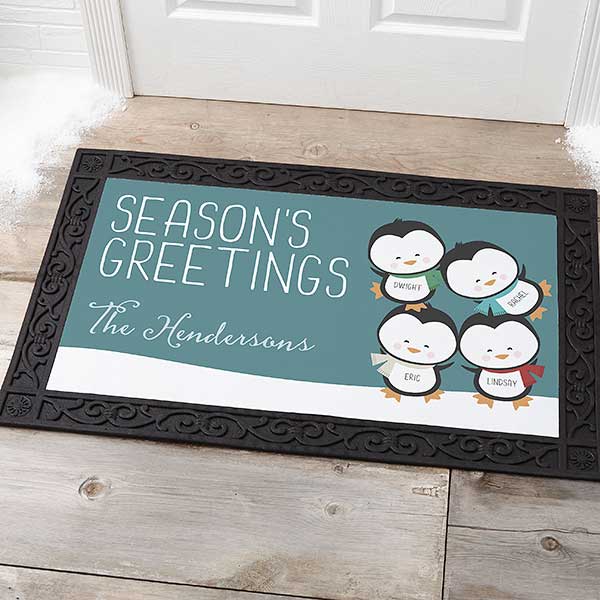 Christmas Penguin Doormat 18 X 30 