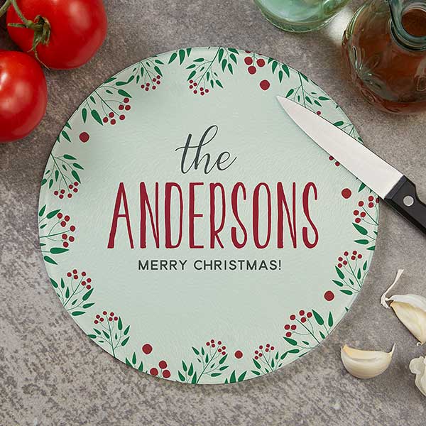 Christmas Glass Cutting Boards Kitchen