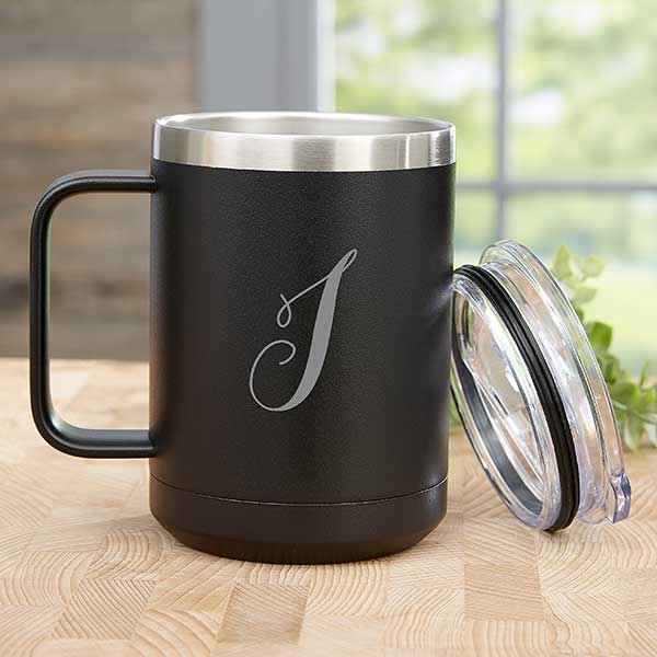 Personalized 15 oz. Vacuum Insulated Stainless Steel Travel Mugs