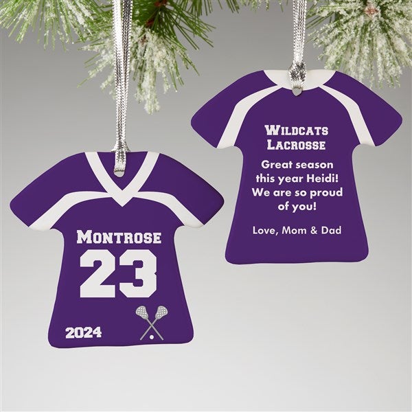 Personalized Lacrosse Ornament - Lacrosse Sports Jersey - 24914