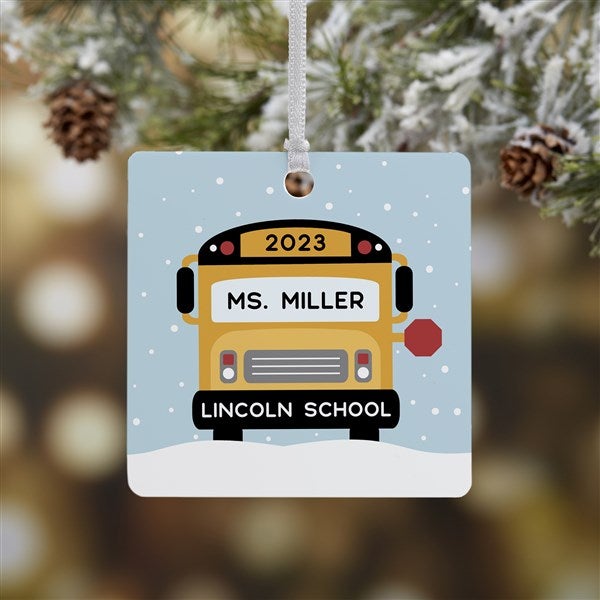 Custom School Bus Metal Wall Art Personalized Bus Driver Name