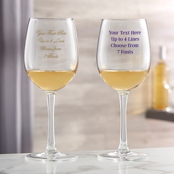 Legacy 12oz Custom Etched White Wine Glass 762996-C-2