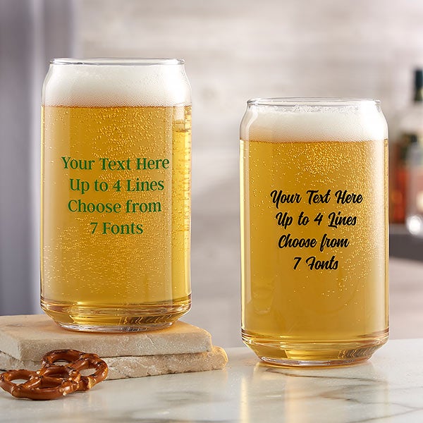 Personalized Beer Can Glass – Vintage – Sofias Gift Shop & Apparel