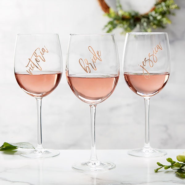 Personalized Monogrammed Wine Glasses 2 Oz