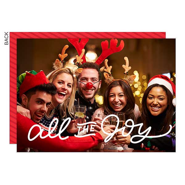 All The Joy Personalized Christmas Photo Cards - 25106