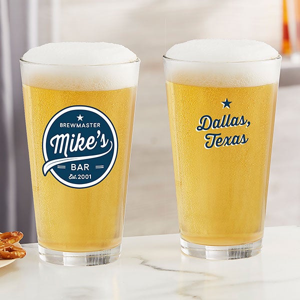  Personalized Beer Glass - Custom Engraved Beer Mug, Pint Glass,  Pilsner Glass, Pitcher.
