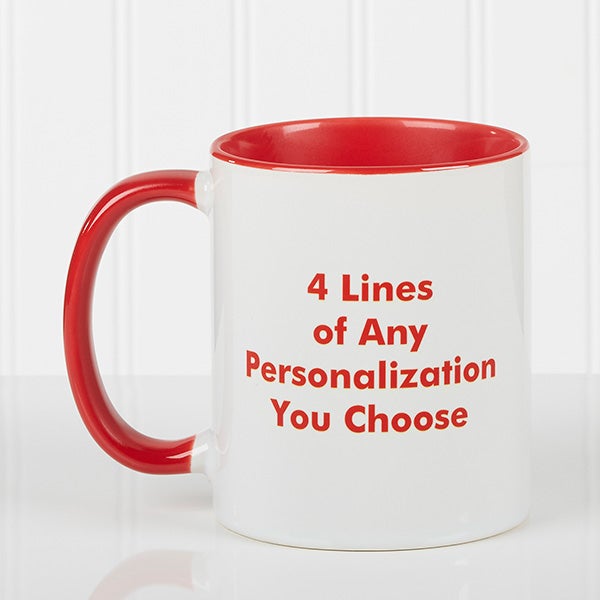 Personalized Ceramic Coffee Mugs - Printed With Your Message - 2514