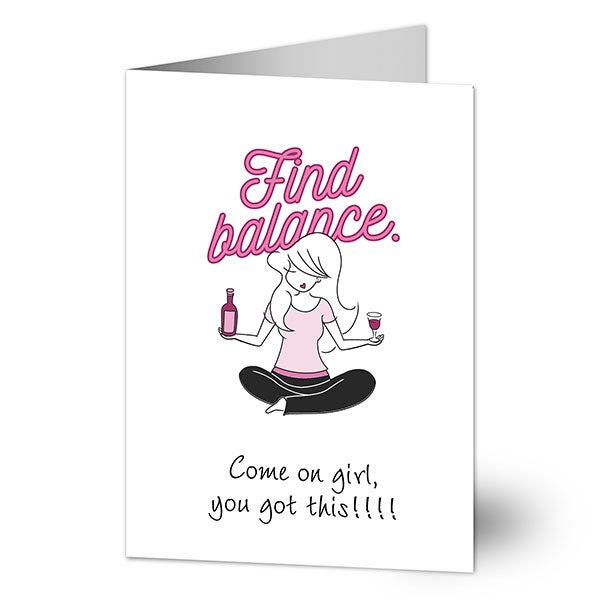 Find Balance Personalized Greeting Card by philoSophie's - 25198