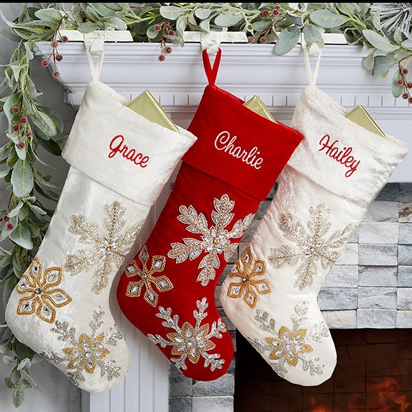 Holiday Glam Personalized Velvet Christmas Stockings