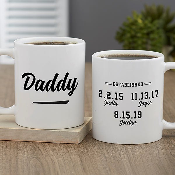 Large Personalized Coffee Mugs for Men - Definition of a Dad or