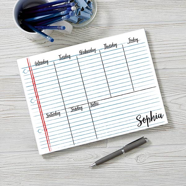 Notebook Scribbles Personalized Weekly Planners - 25450