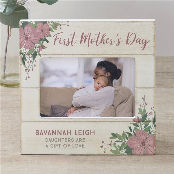 Personalized Shiplap First Mother's Day Picture Frame - 25496