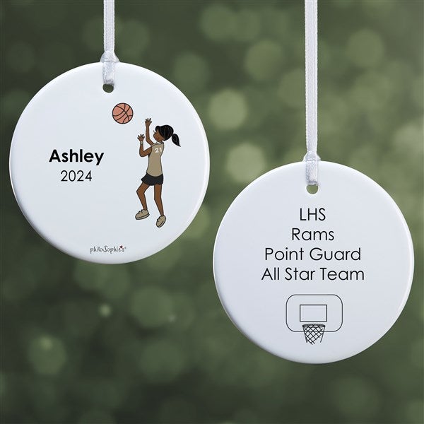 Personalized Basketball Player Christmas Ornaments by philoSophie's - 25558