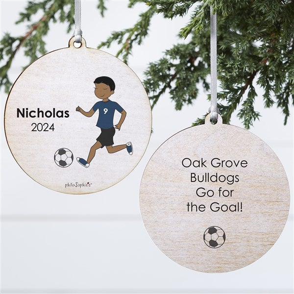 Personalized Soccer Player Christmas Ornaments by philoSophie's - 25559