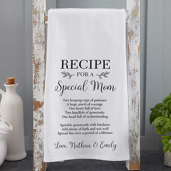 Recipe for a Special Mom Personalized Bamboo Cutting Board - 14x18