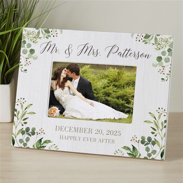 Personalized Wedding Picture Frame - Laurels Of Love - 25833