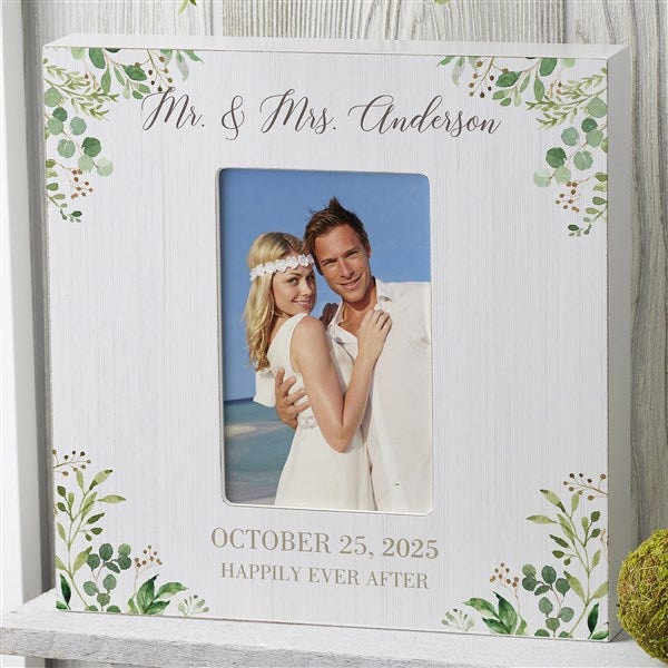 Personalized Wedding Picture Frame - Laurels Of Love - 25833