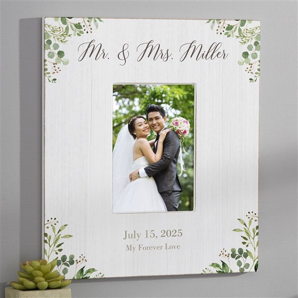 Personalized Wedding Picture Frame - Laurels Of Love - 25833