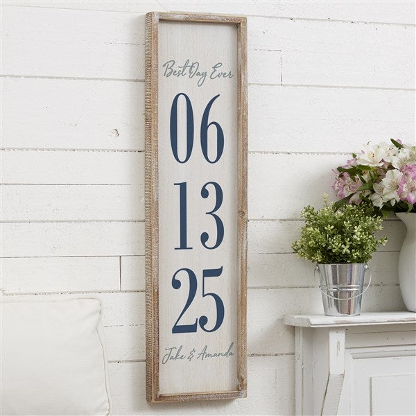 The Big Day Personalized Barnwood Frame Wall Art - 25848