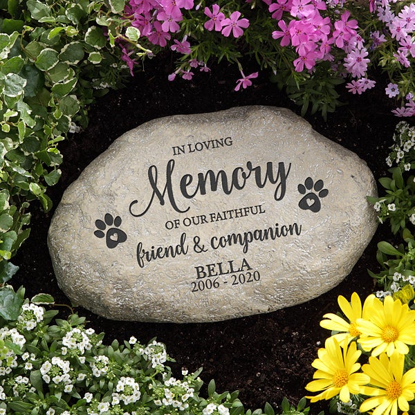 personalized pet memorial garden stones