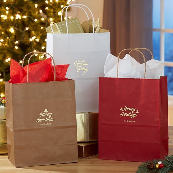 DIY Christmas Gift Bags with HTV - Domestically Creative