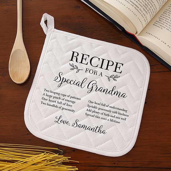 Grandma's Kitchen Pot Holder Oven Mitt Personalized, Unique Meme Mimi Avo  Oma Nana Kitchen Gift, Cheap Personalized Pot Holder Oven Mitt 