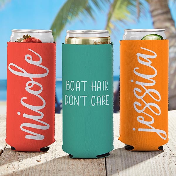 Scripty Style Personalized Slim Can Cooler - 26307