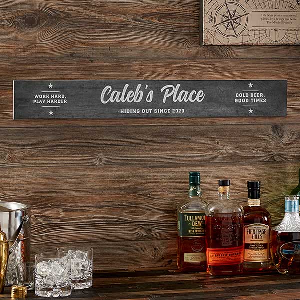 Man Cave Personalized Wood Sign - 26367