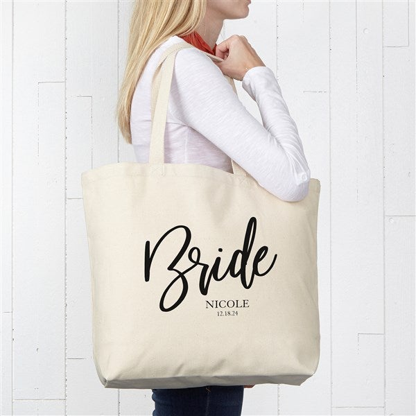 Classic Elegance Bridal Party Personalized 20x15 Tote Bag