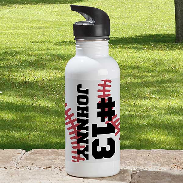 Baseball Personalized 20 oz. Water Bottle for Kids - 26414