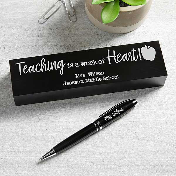Custom Teacher Quote Ceramic Pen Holder