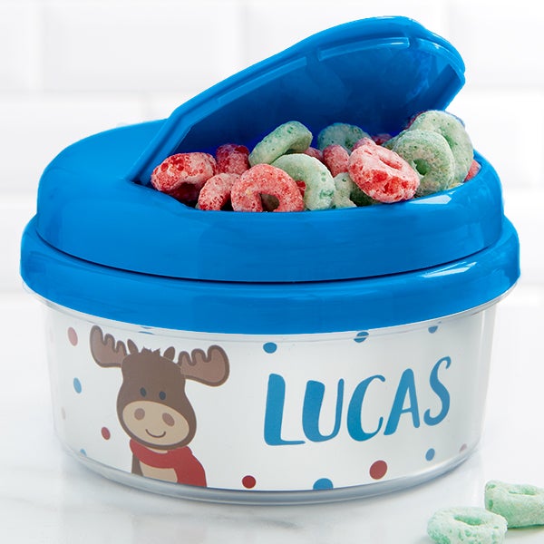 Christmas Moose Personalized Toddler 12 oz Snack Cups - 26488