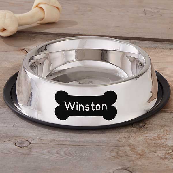 Icon Stainless Steel Personalized Dog Bowls - 26522