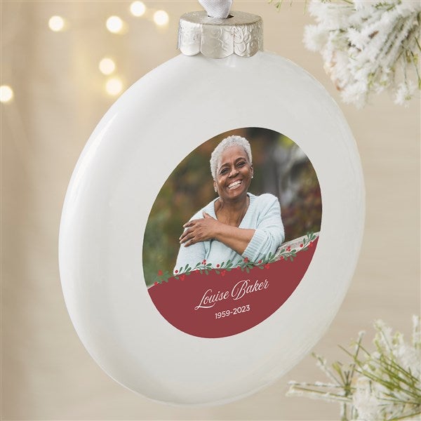 Photo Memorial Personalized Deluxe Memorial Ornament