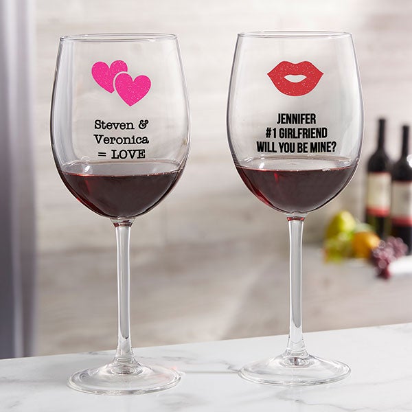Sugar Skull Couple Engraved Stemless Wine Glasses